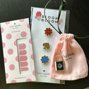 Kate Spade Pins, Lock, Nail Decal Gift Set